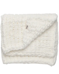 7AM Ecru Hand Knit Chenille Throw