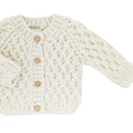 HUGGALUGS NATURAL WAFFLE CARDIGAN
