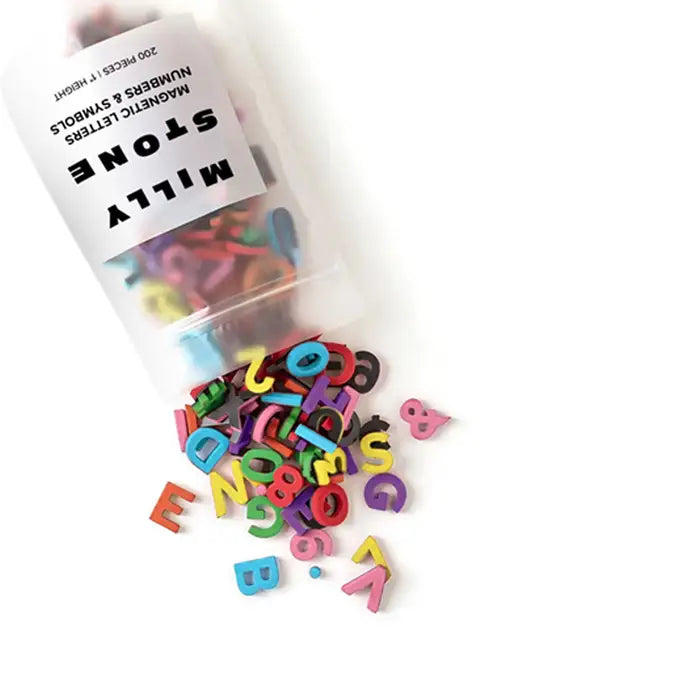 Milly Stone Magnetic Letters, Numbers & Symbols Set - Rainbow