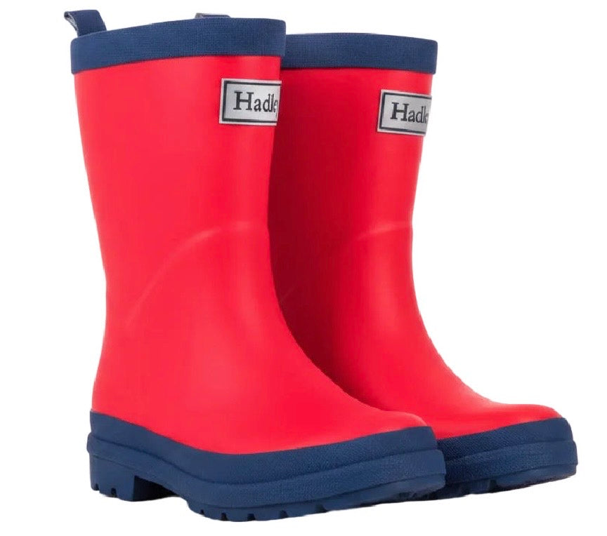 Hatley Red & Navy Matte Rain Boots