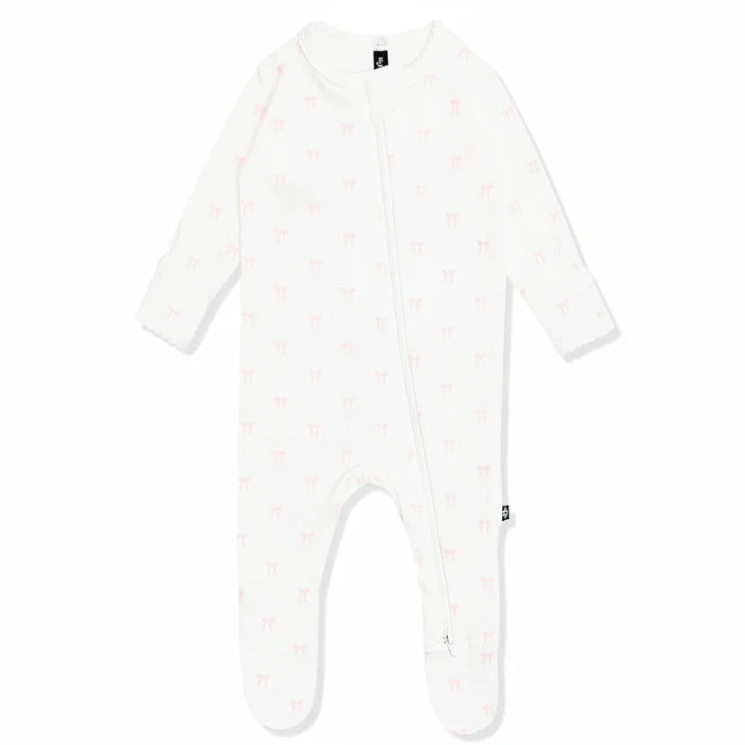 KYTE BABY SWEET PINK BOW POINTELLE SLEEPER 12-18 months