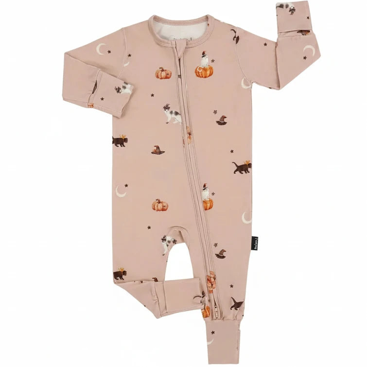 Belan J Witch Cats Footless Zipper Sleeper