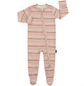 Belan J Pink Stripes Footed Zipper Sleeper