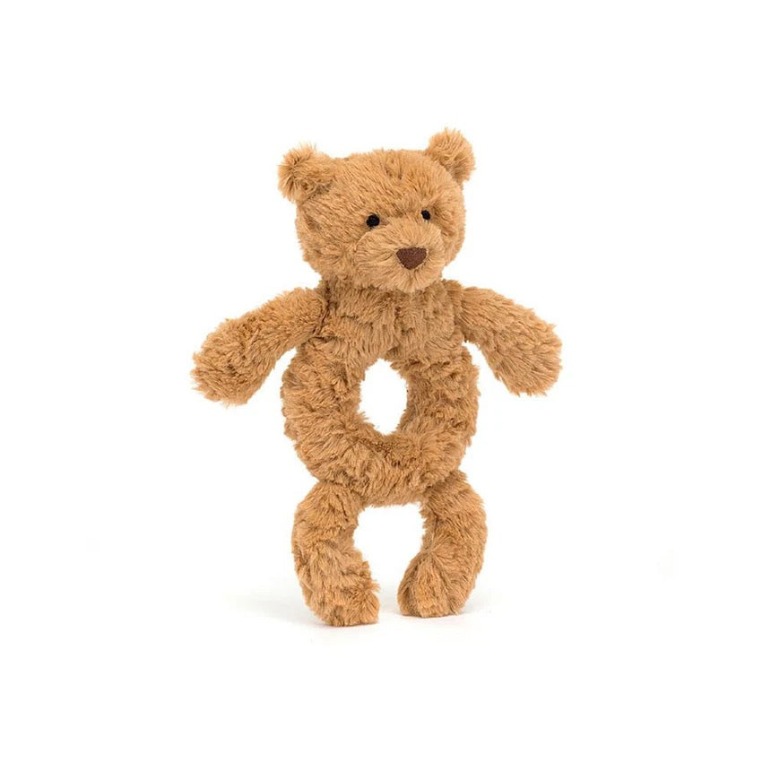 JELLYCAT BARTHOLOMEW BEAR RING RATTLE