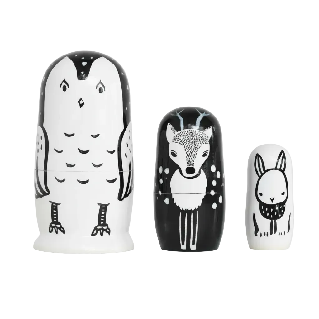 WEE GALLERY WOODLAND NESTING DOLLS
