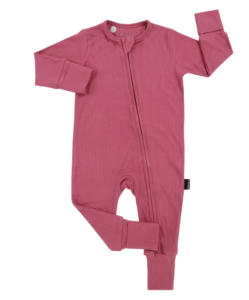 BELAN J ROSE WOOD RIBBED BAMBOO FOOTLESS SLEEPER
