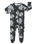 BELAN J DARK FLORAL FOOTED ZIPPER SLEEPER