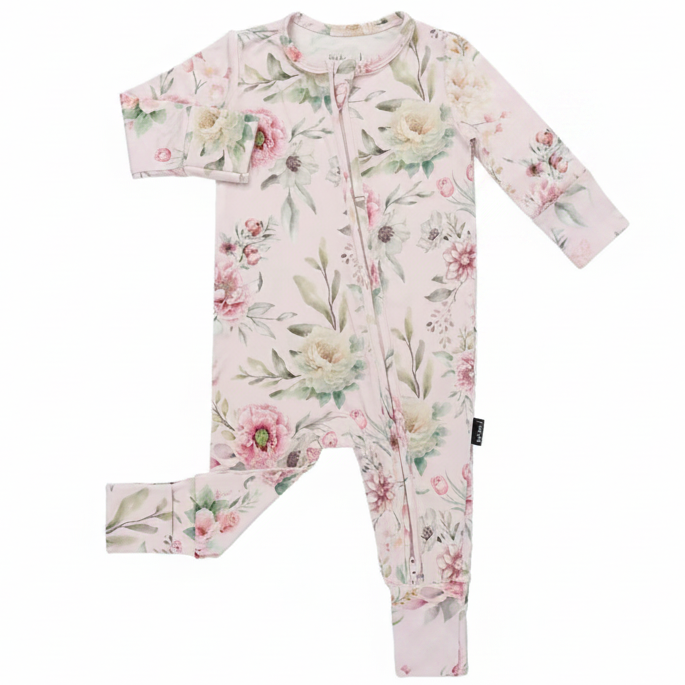 BELAN J FLORAL BLISS SLEEPER WITH FOLD OVER CUFFS