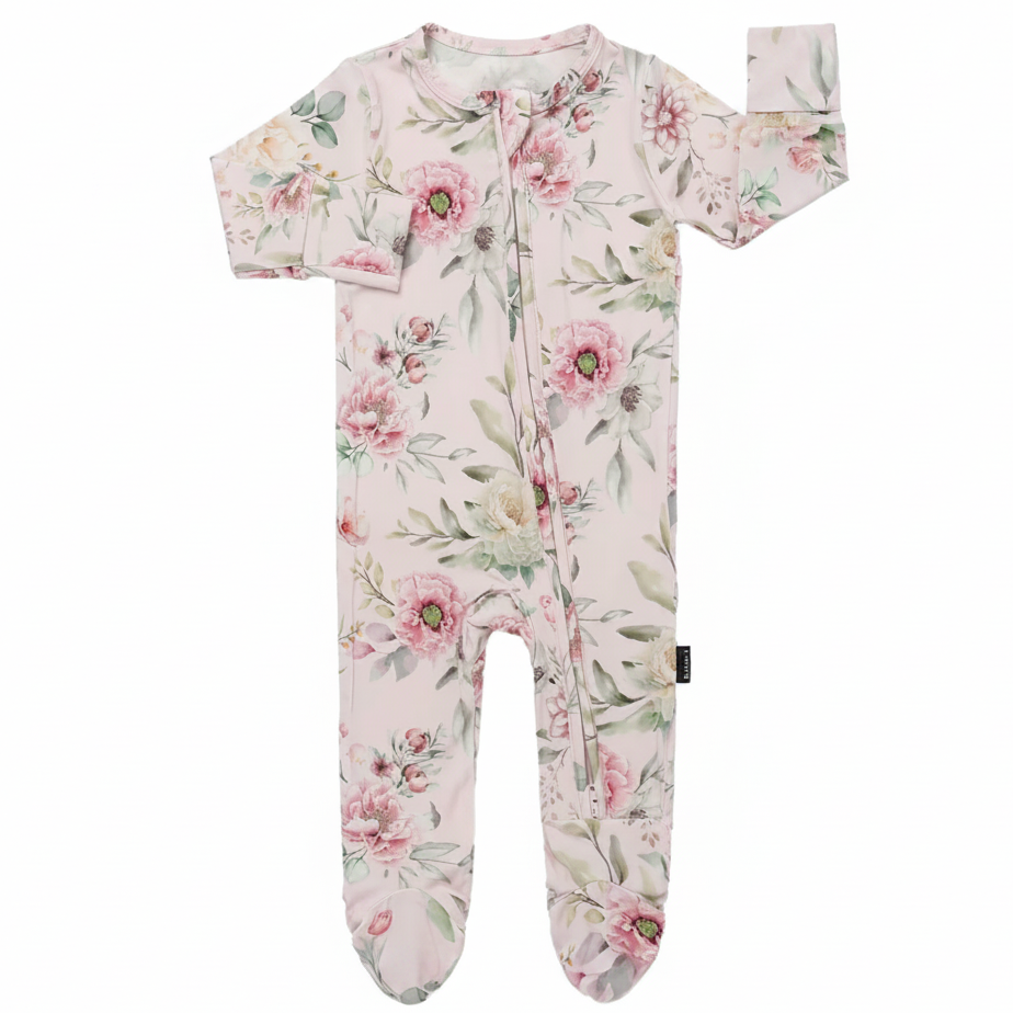 BELAN J FLORAL BLISS FOOTED ZIPPER SLEEPER