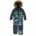 Deux Par Deux Kids One Piece Discover Snowsuit Blue Bear Print - Online Exclusive