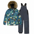 Deux Par DeuxTwo Piece Discover Snowsuit Blue Bear Print - Online Exclusive