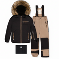 Deux Par Deux Two Piece Play Snowsuit Black & Beige - Online Exclusive