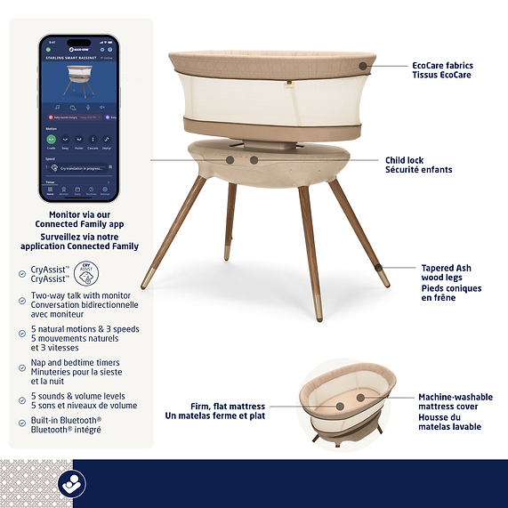 Maxi Cosi Starling Smart Bassinet Natural Heritage - Online Exclusive