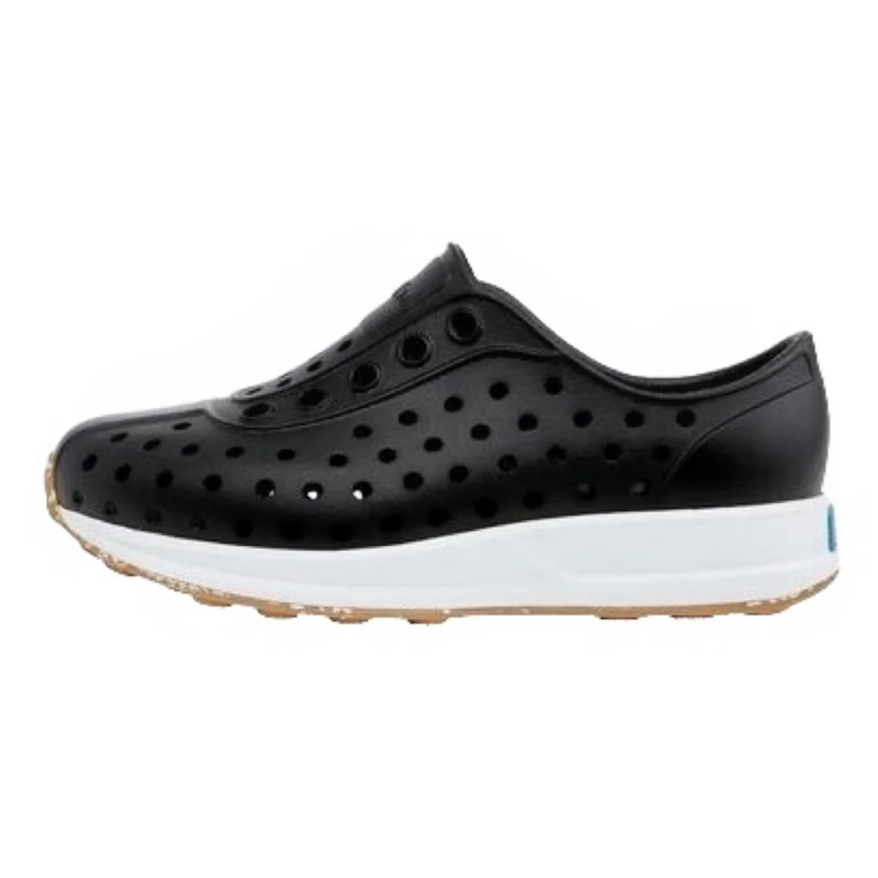 Native Robbie Jiffy Black / Shell White Mash Speckle Rubber