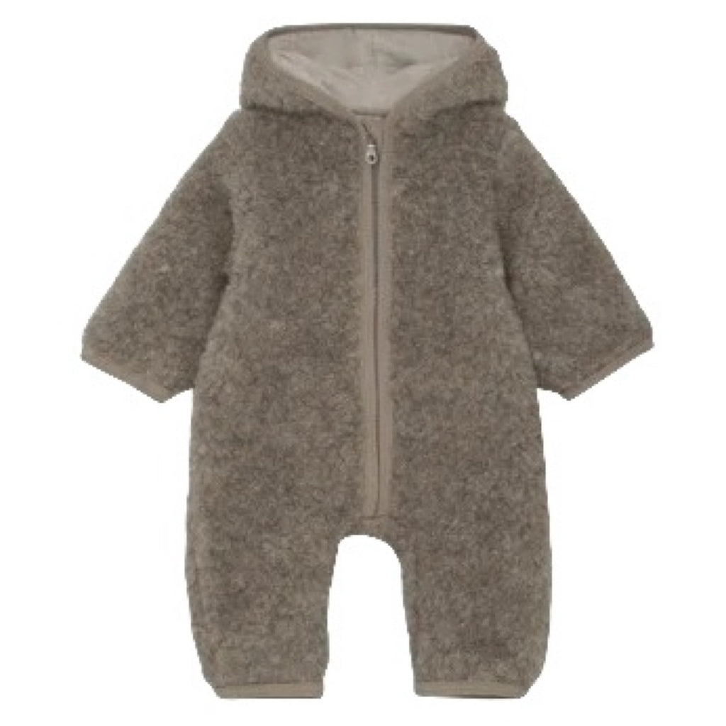 Huttelihut 2044 Camel Melange PRAM SUIT WOOL TEDDY with lining