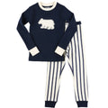 Lazy One Striped Bear Kids PJ Set