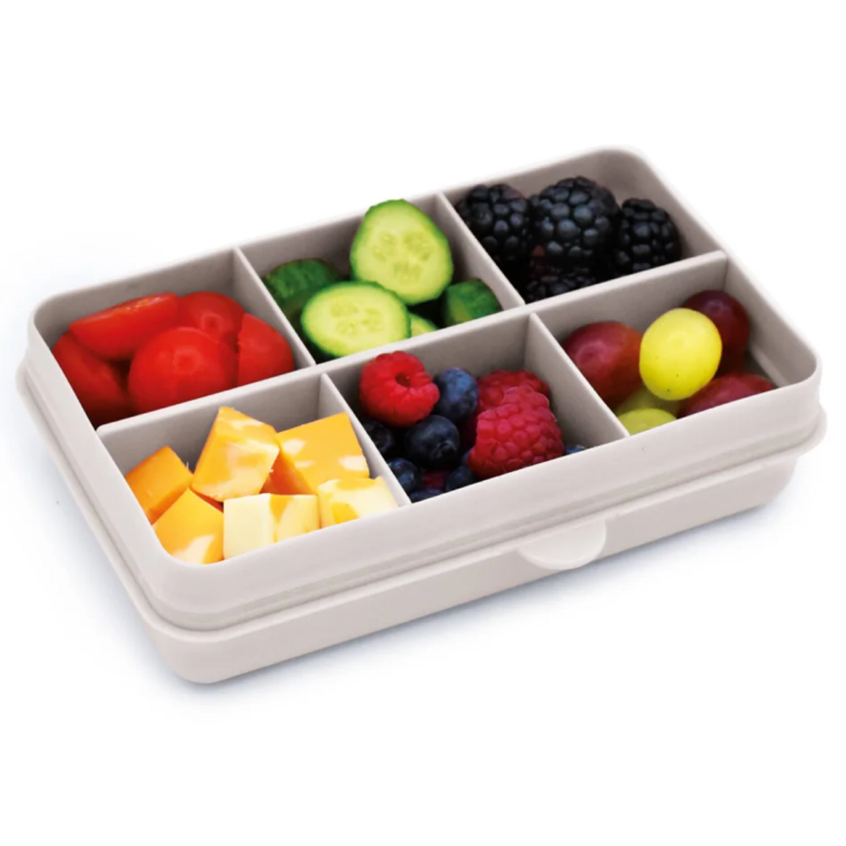 melii Luxe Mini Ivory Snackle Box 6 Compartment