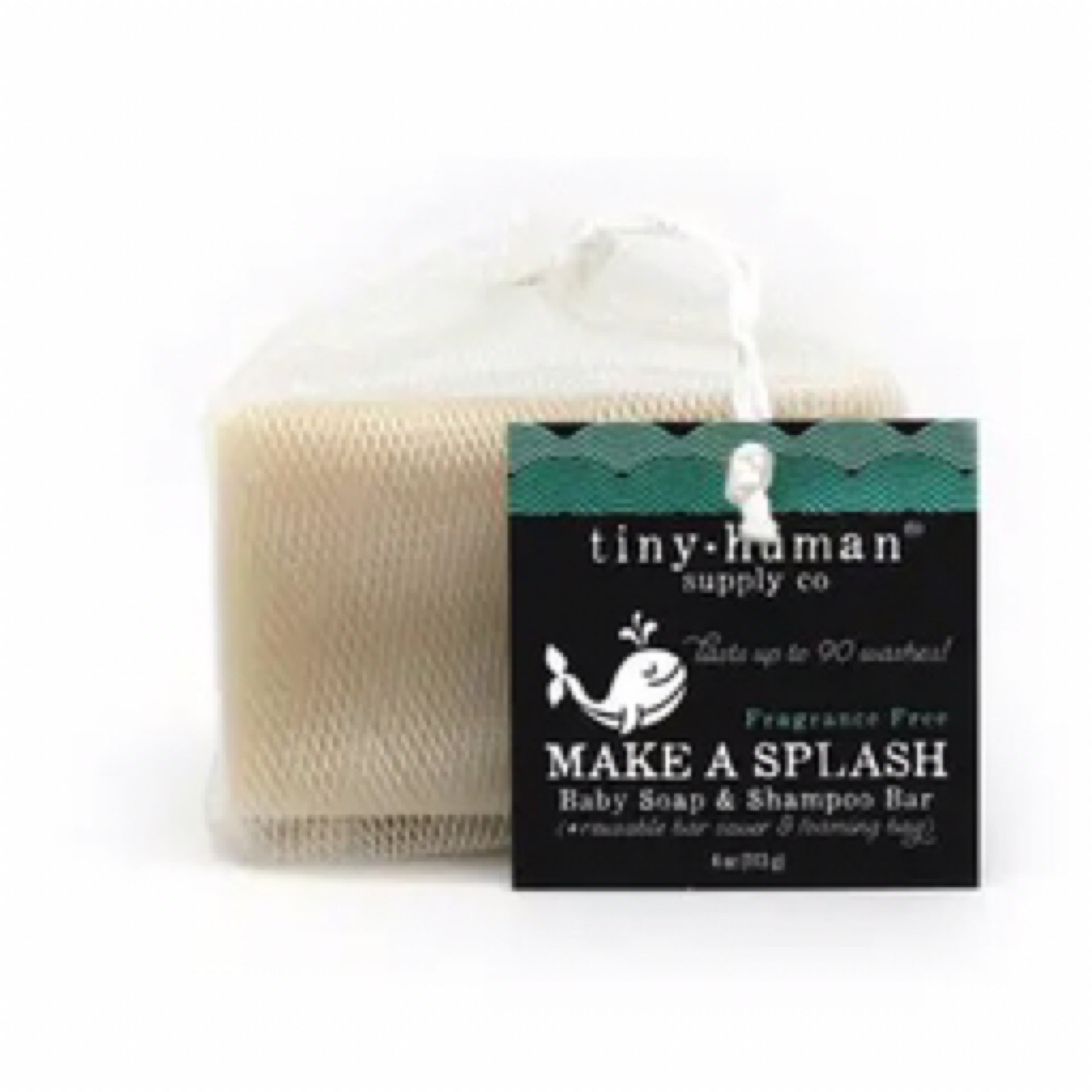 Tiny Human MAKE A SPLASH Baby Soap & Shampoo Bar Fragrance Free