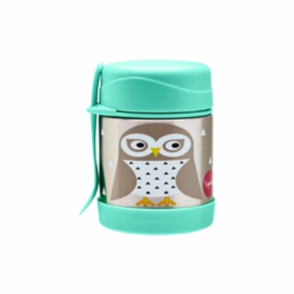 3 Sprouts Owl Stainless Steel Food Jar