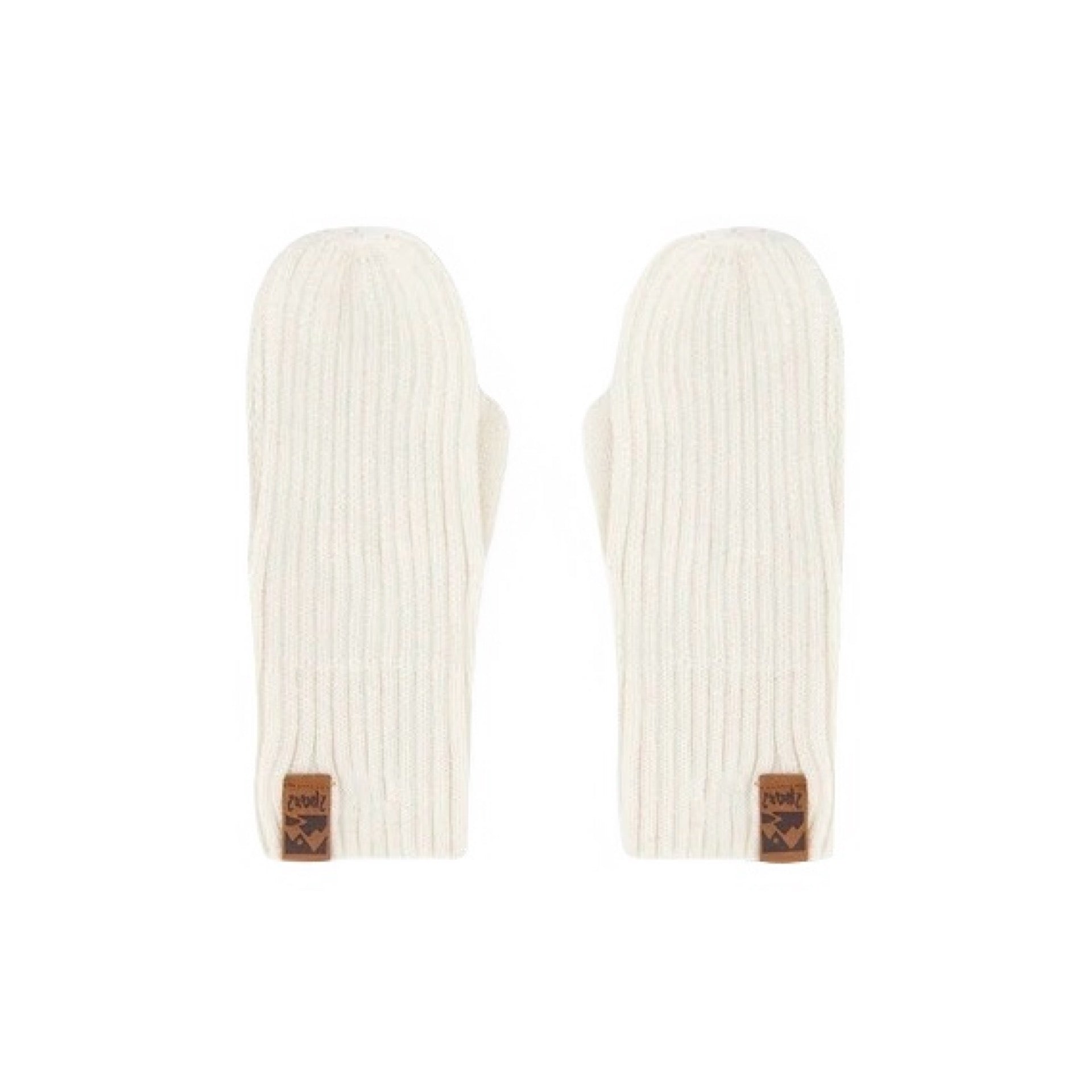 Deux Par Deux Whisper White Knit Mittens