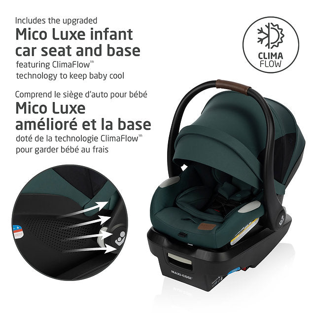Maxi Cosi Zelia Luxe 5-in-1 Modular Travel System Essential Green - Online Exclusive