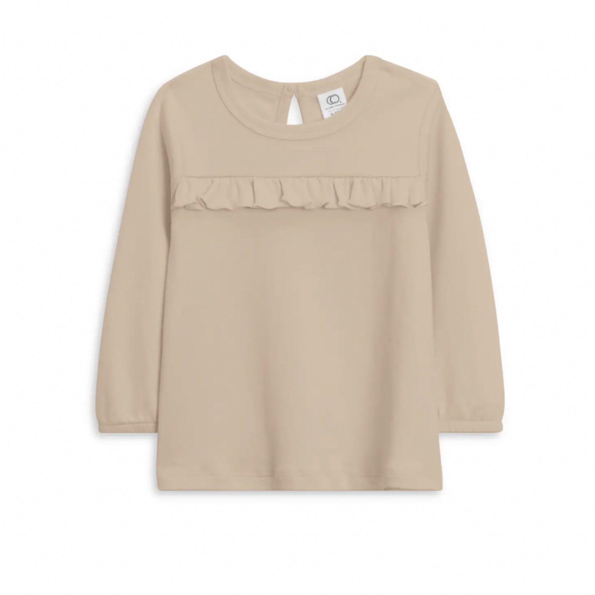 Colored Organics Clay Sorren Long Sleeve Ruffle Yolk Tee
