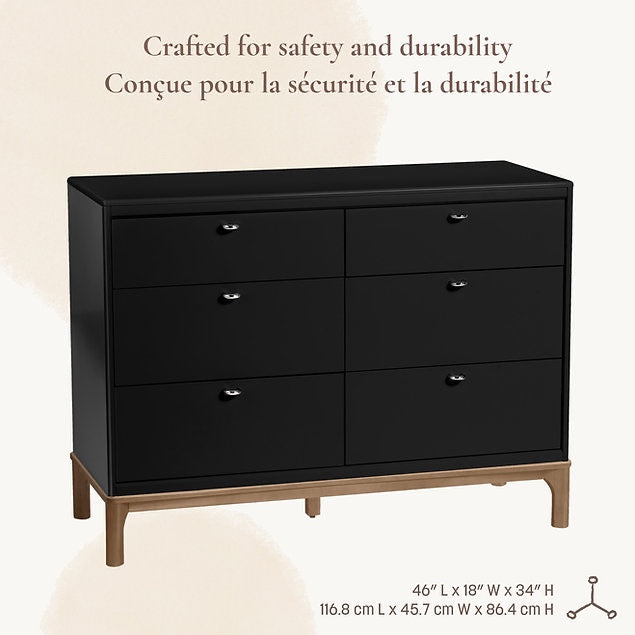 Little Seeds Laurel Nursery Dresser Black - Online Exclusive