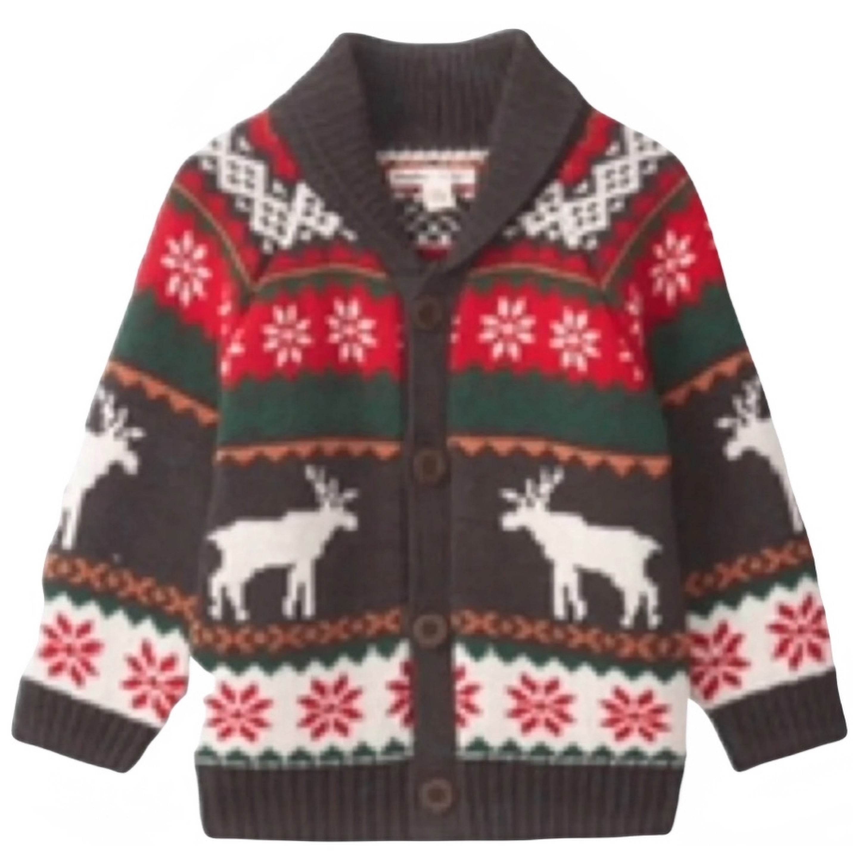 Hatley Holiday Stag Shawl Collar Cardigan
