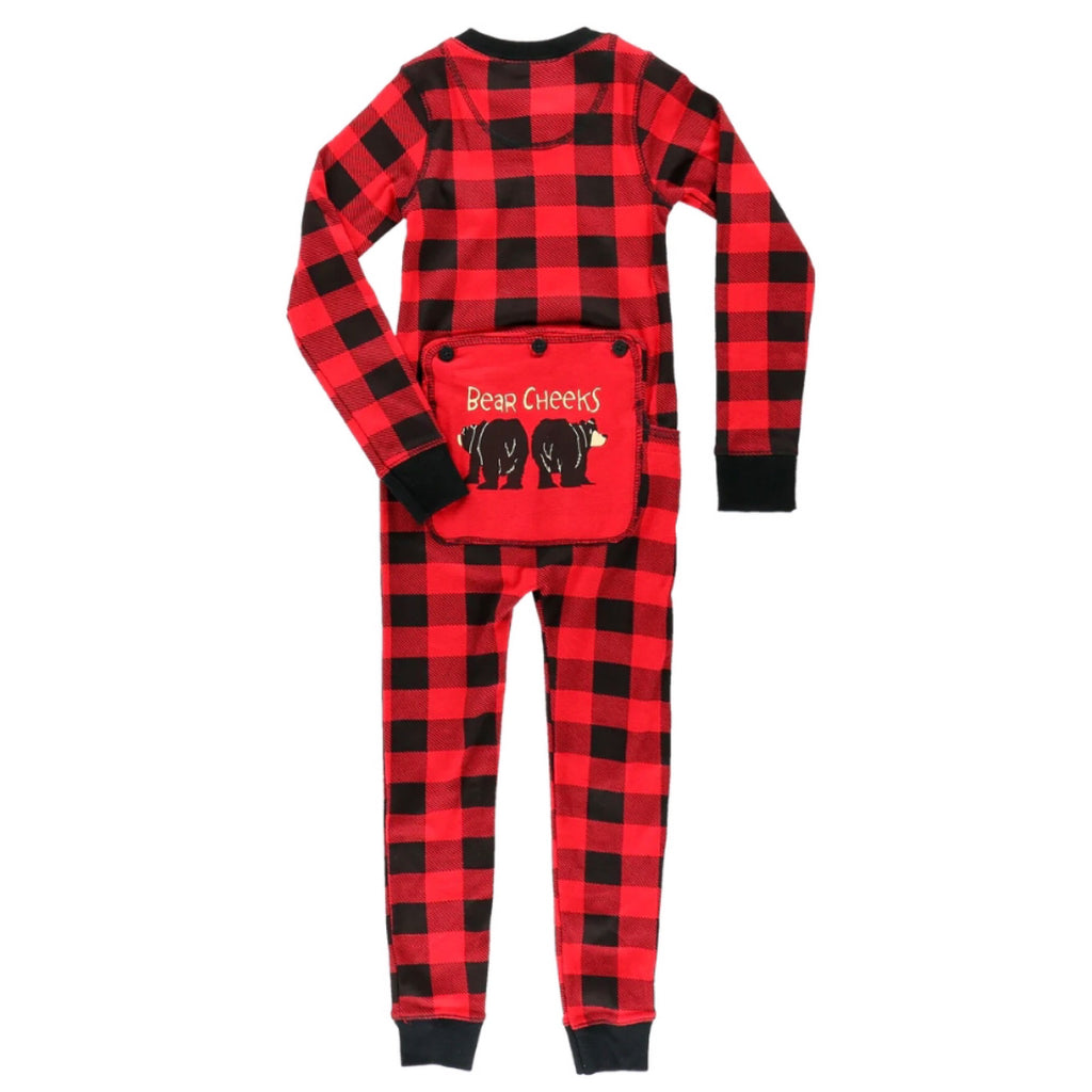 Lazy One Bear Cheeks Kids Plaid Flapjacks