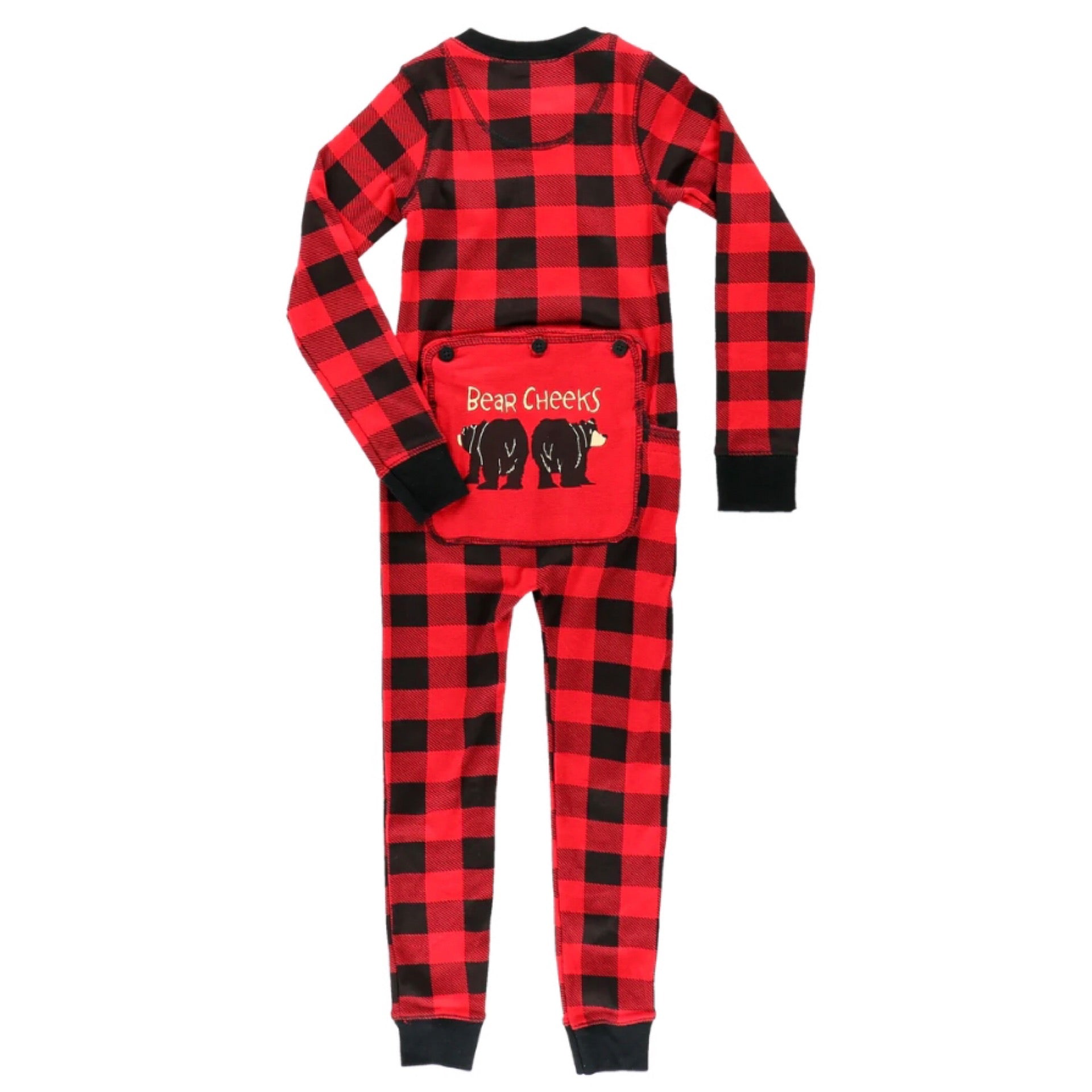 Lazy One Bear Cheeks Kids Plaid Flapjacks