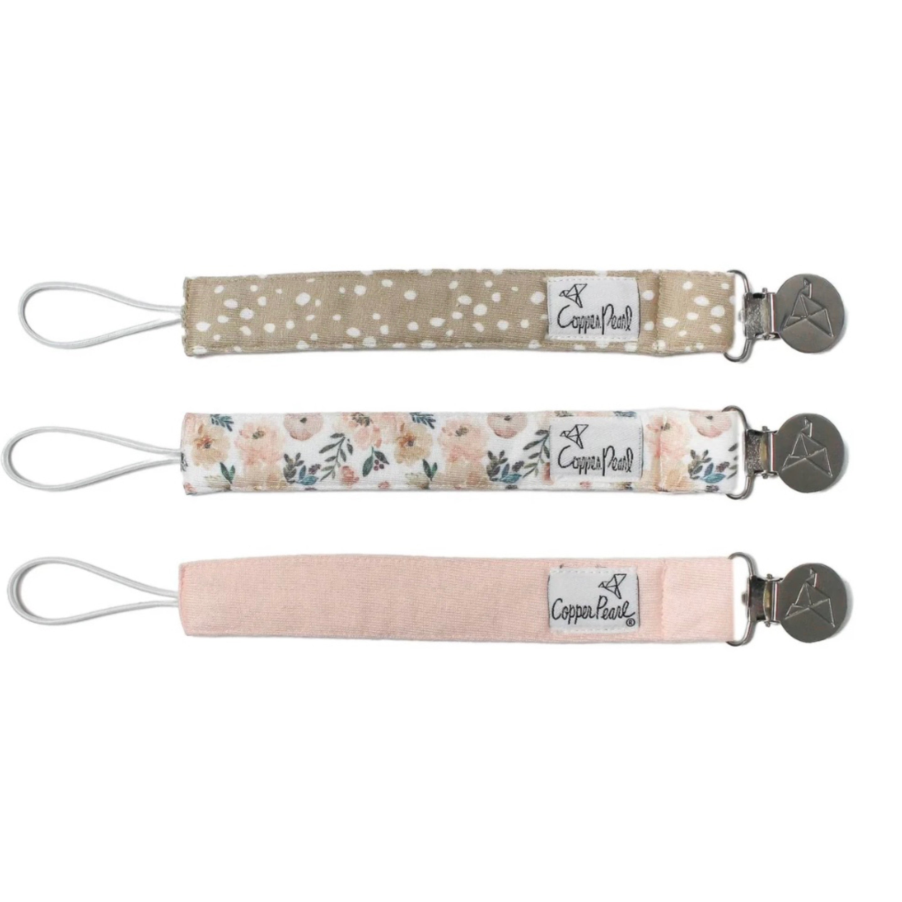 Copper Pearl Binky Clips - Autumn