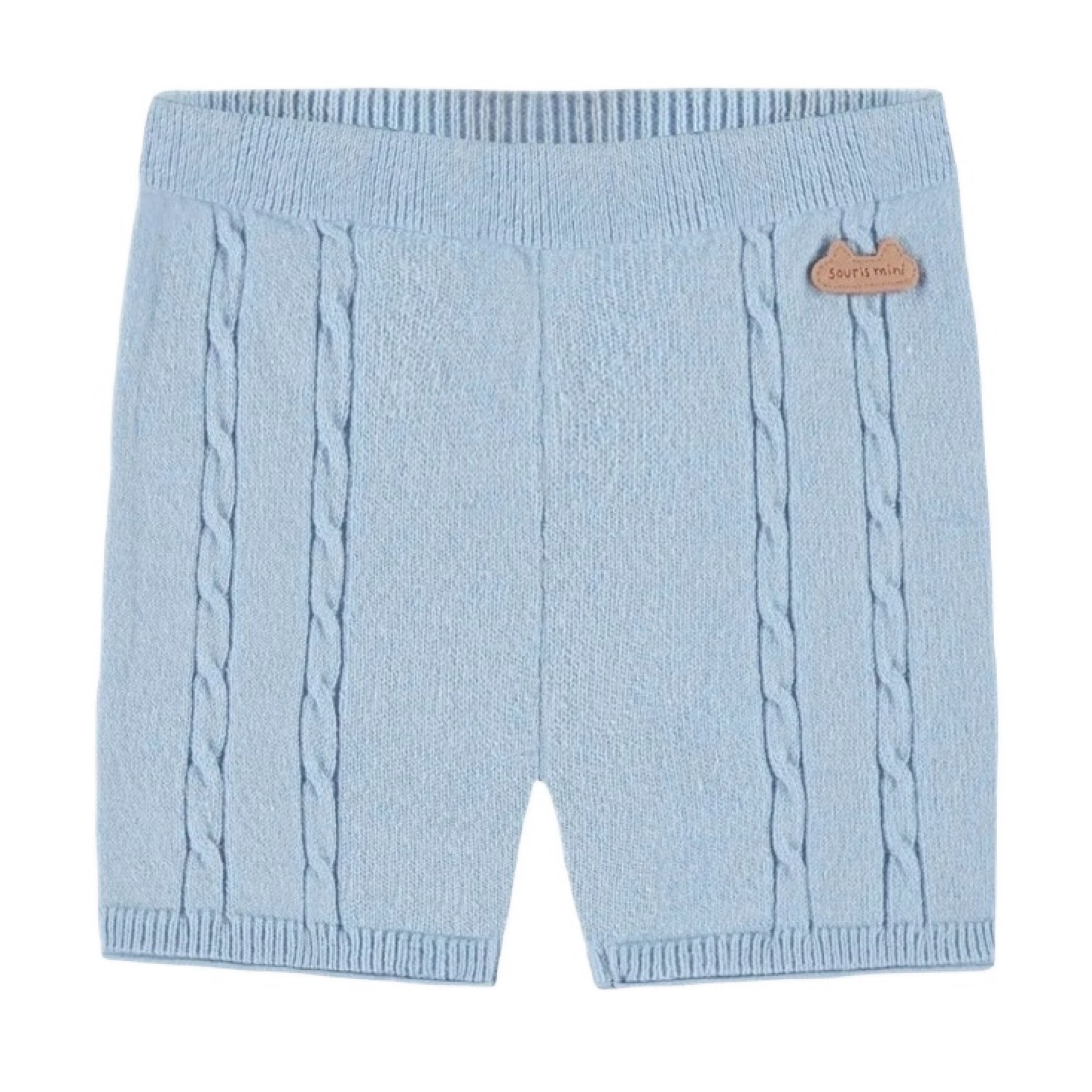 Souris Mini Pale Blue Knit Shorts