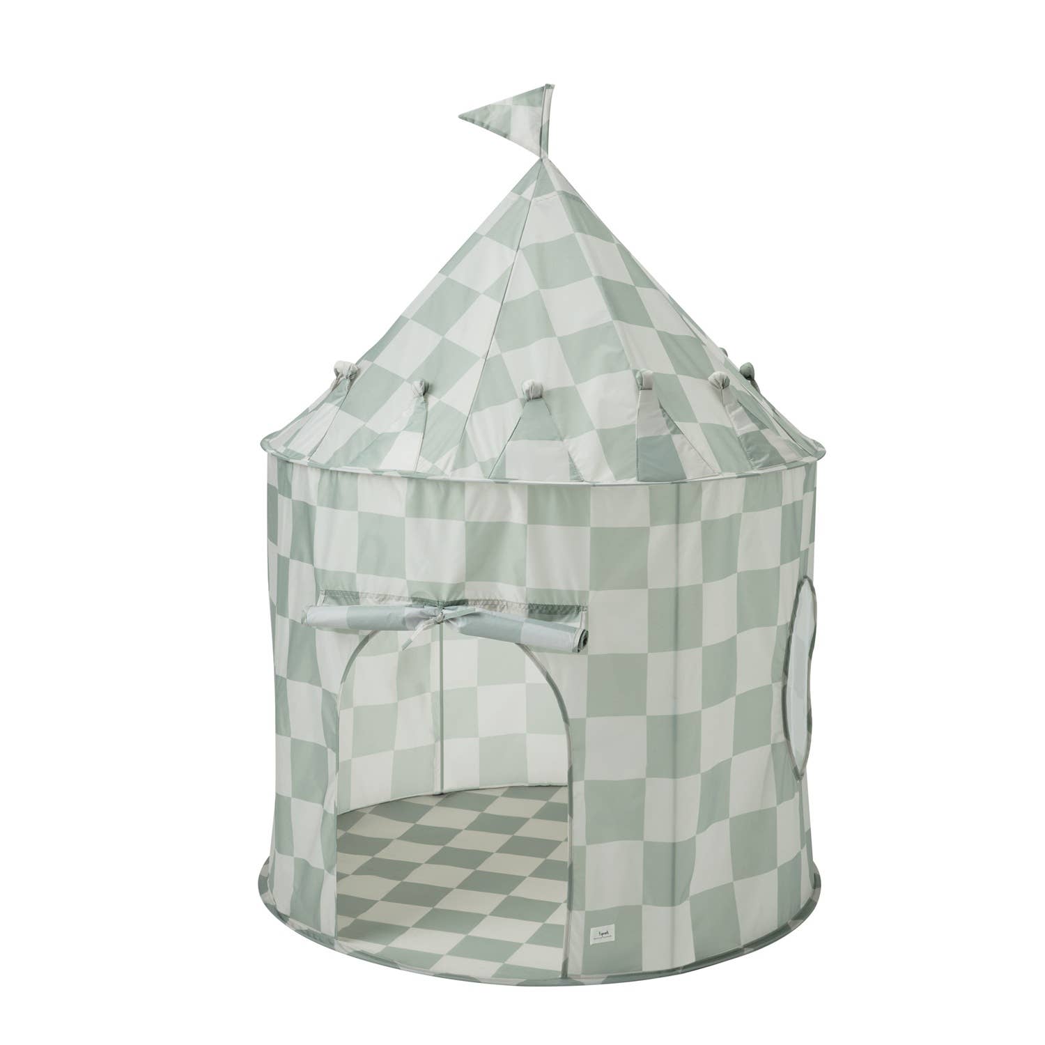 3 Sprouts Kids Play Tent Castle with Recycled Fabric - Blueberry Taupe