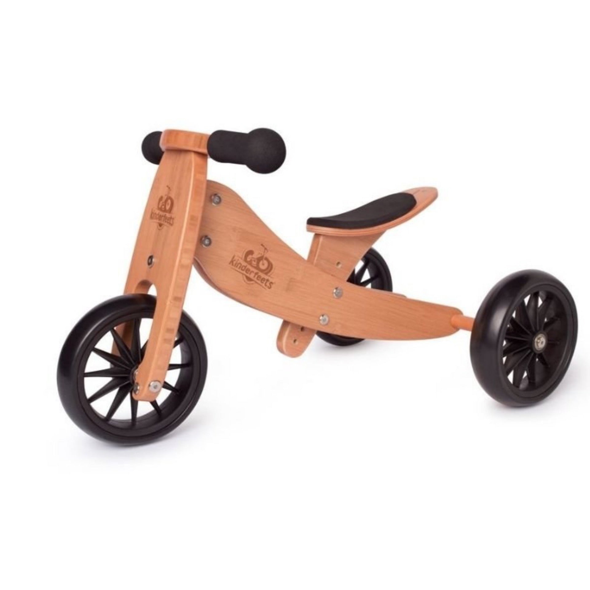 Kinderfeets Tiny Tot 2-in-1 Tricycle & Balance Bike Bamboo