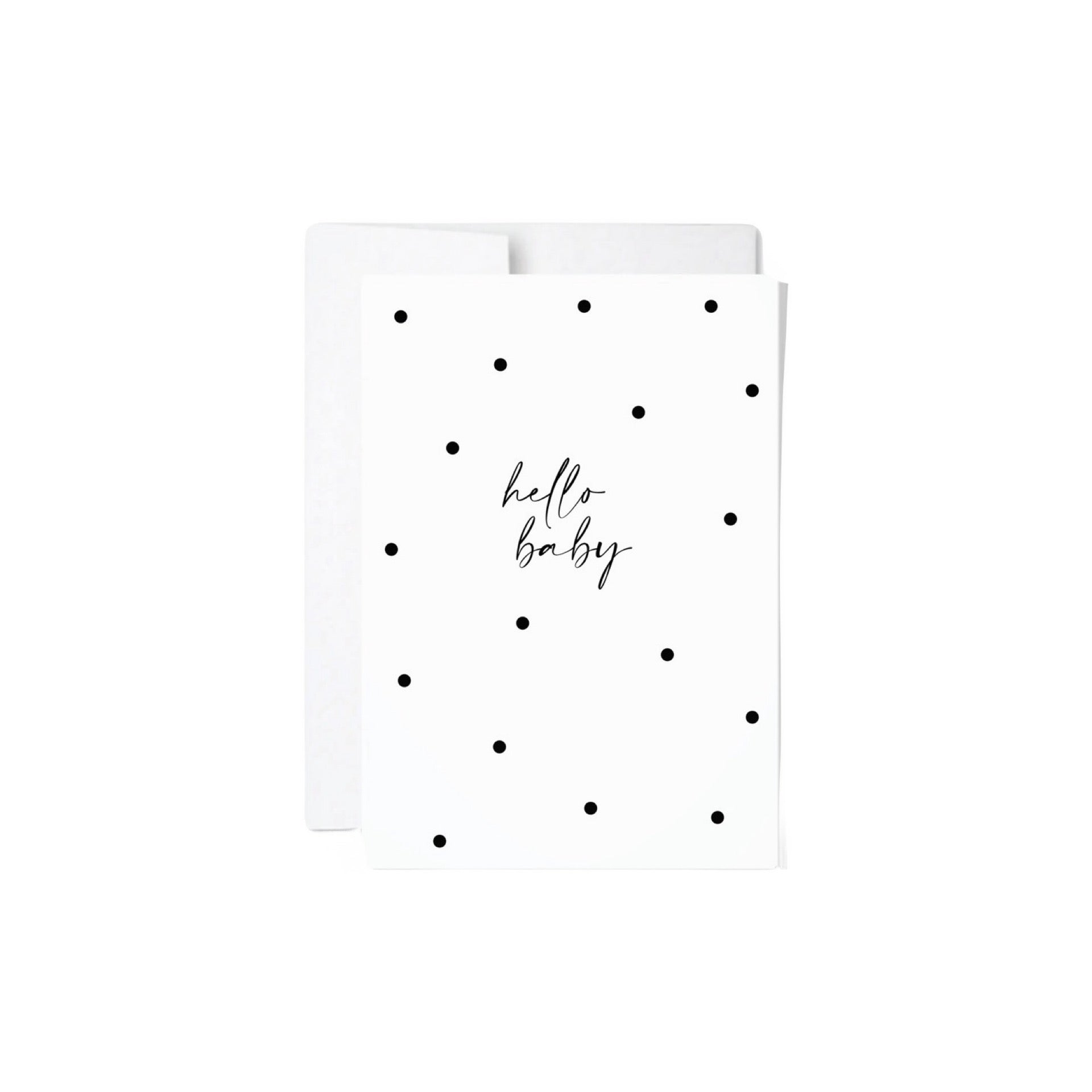 Paperscript Hello Baby Polka Dots Card