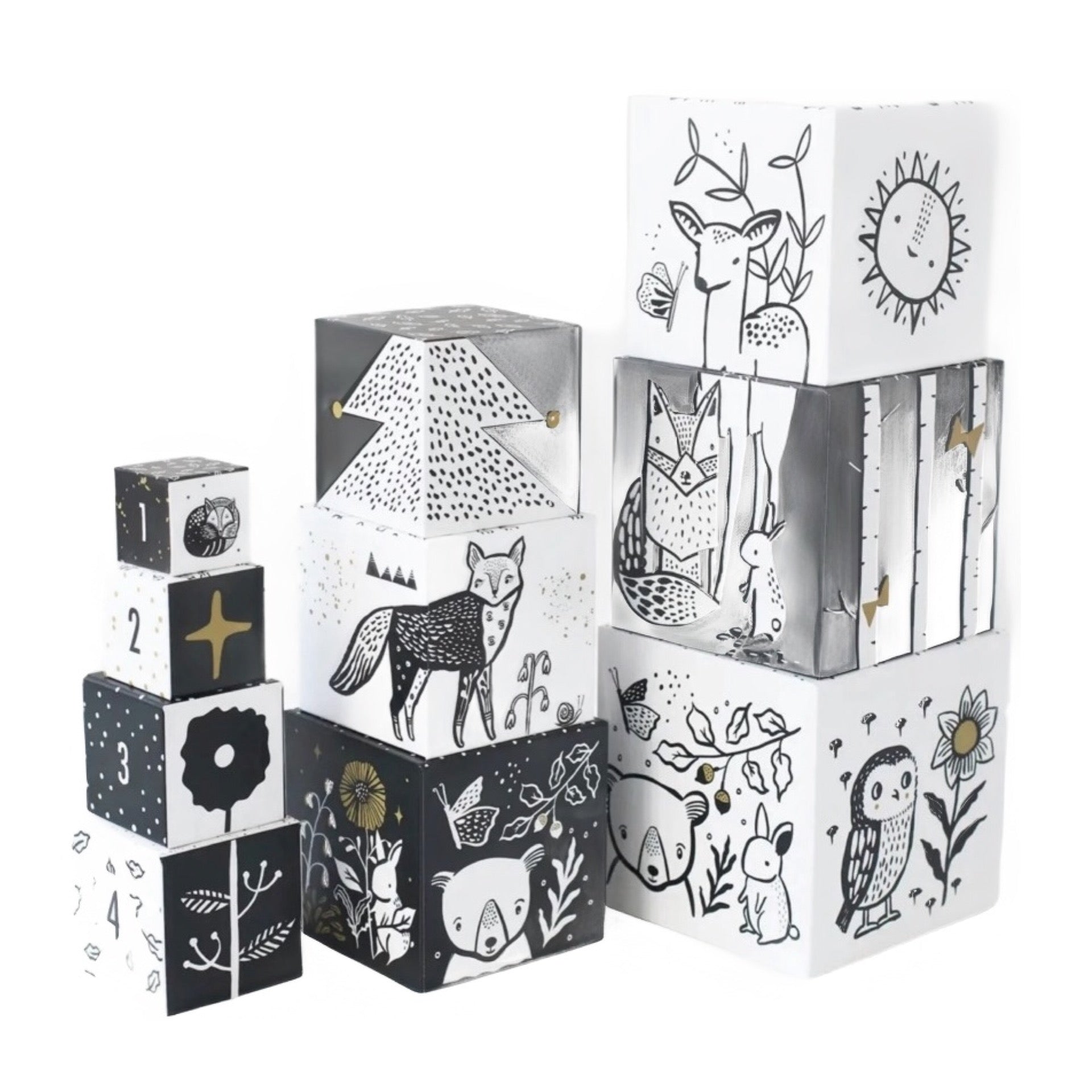 Wee Gallery Woodland Numbers Nesting Block
