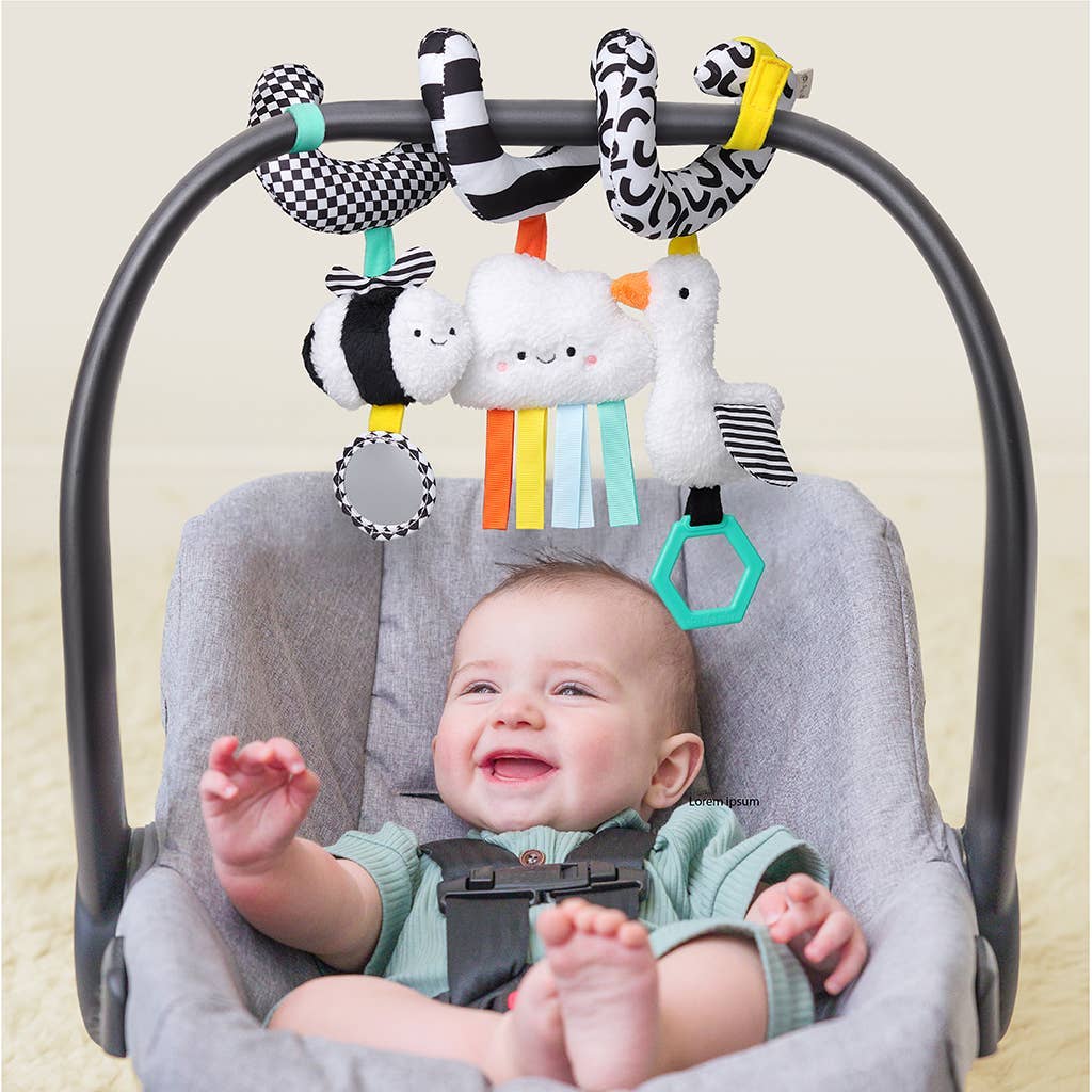 Itzy Ritzy Itzy Bitzy Farm Spiral Car Seat Activity Toy
