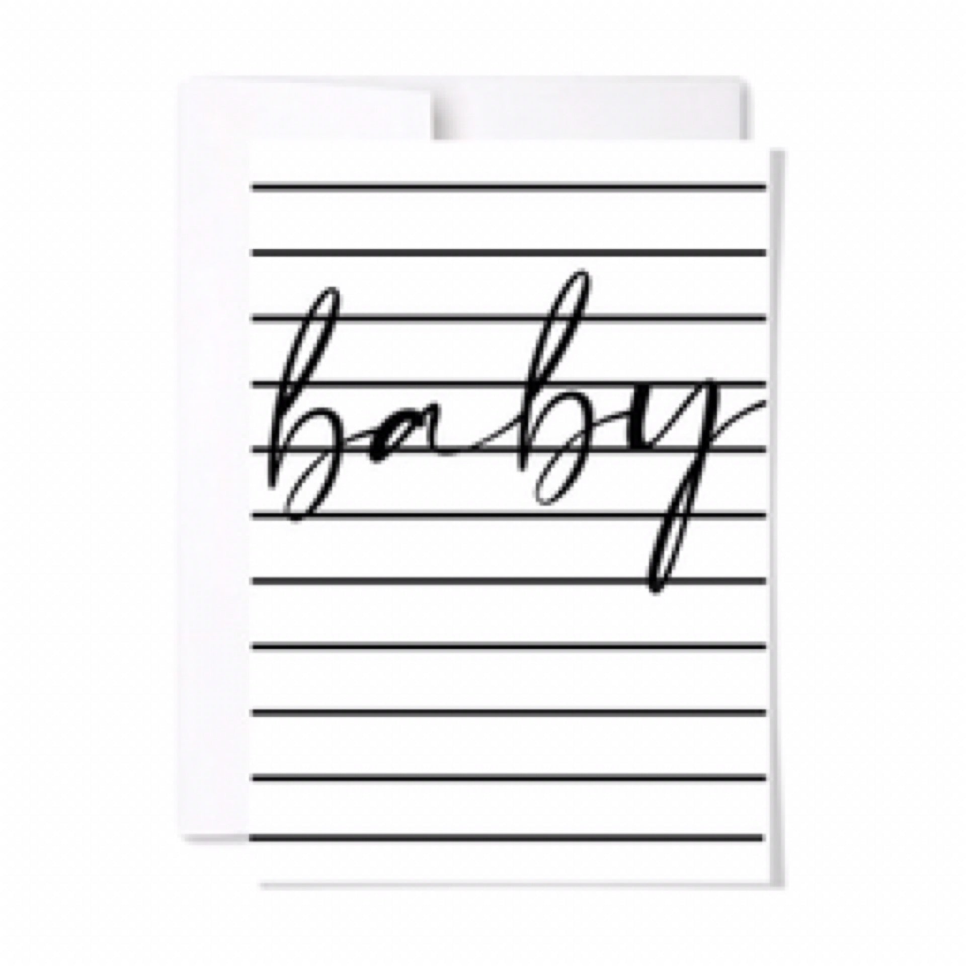 Paperscript Striped Baby Card