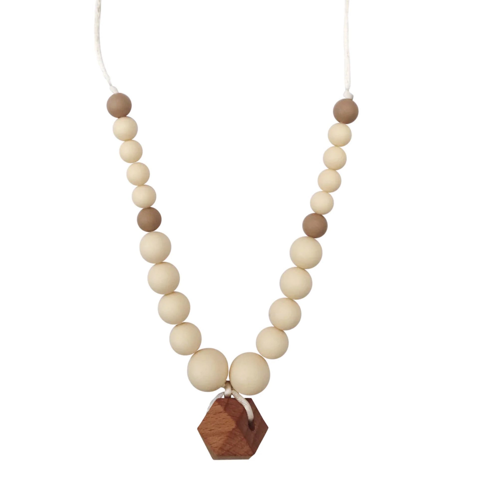 Chewable Charm The Collins Teething Necklace - Cream