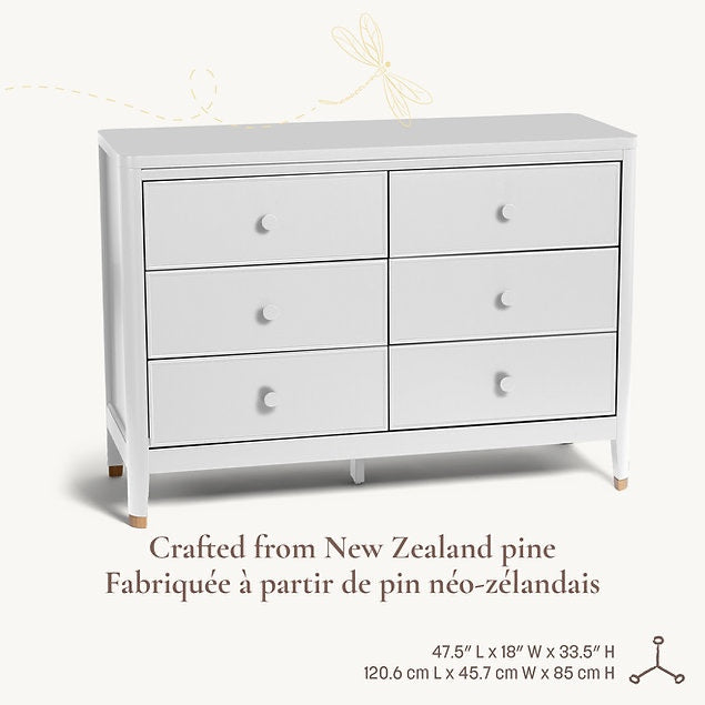 Little Seeds Aster 6 Drawer Nursery Dresser - Online Exclusive
