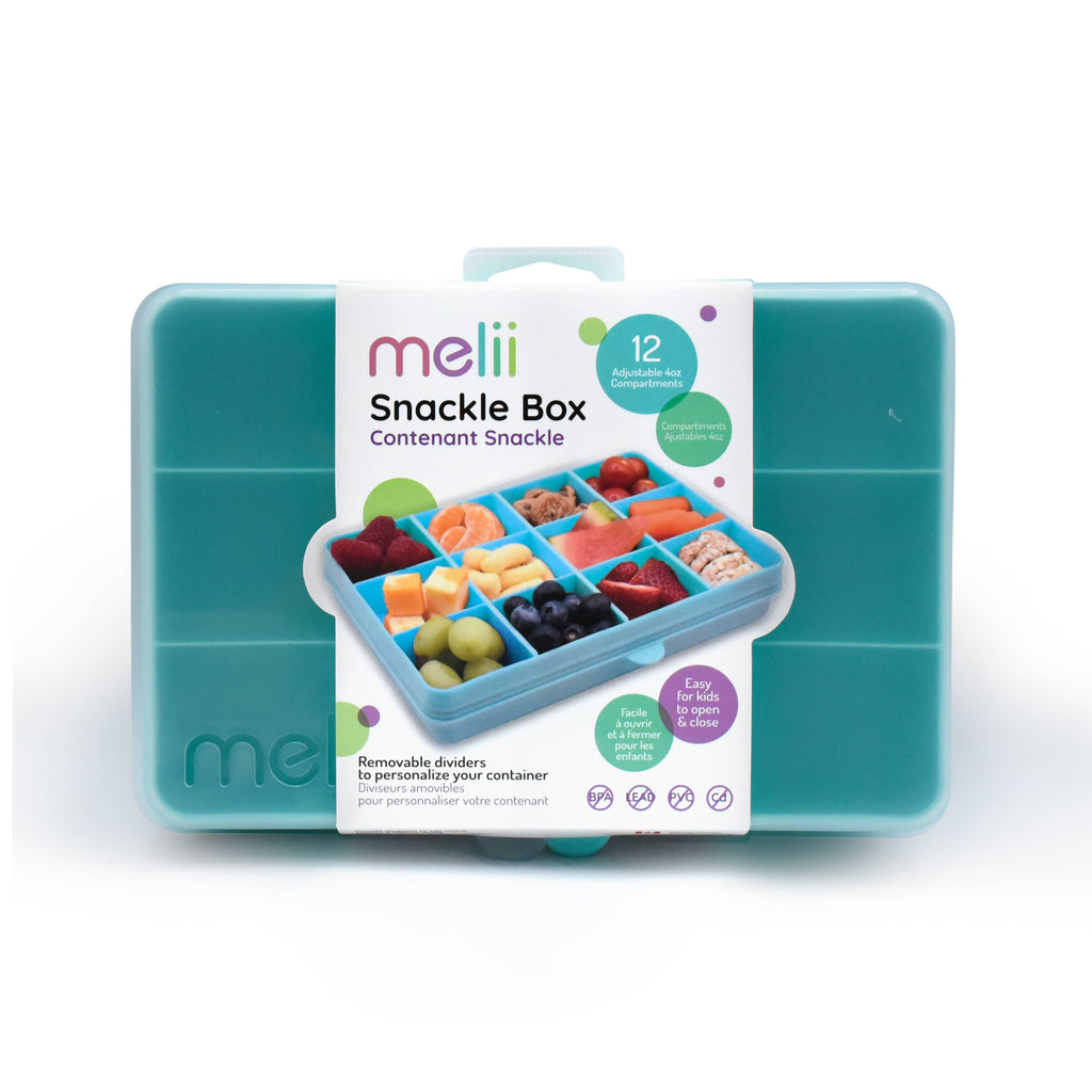 melii Snackle Box Pink Divided Snack Container with 12 Compartments