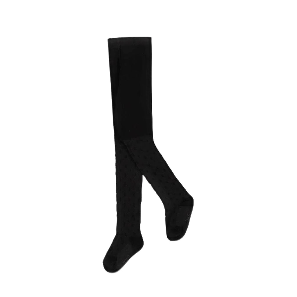 Deux par Deux Black Solid Tights