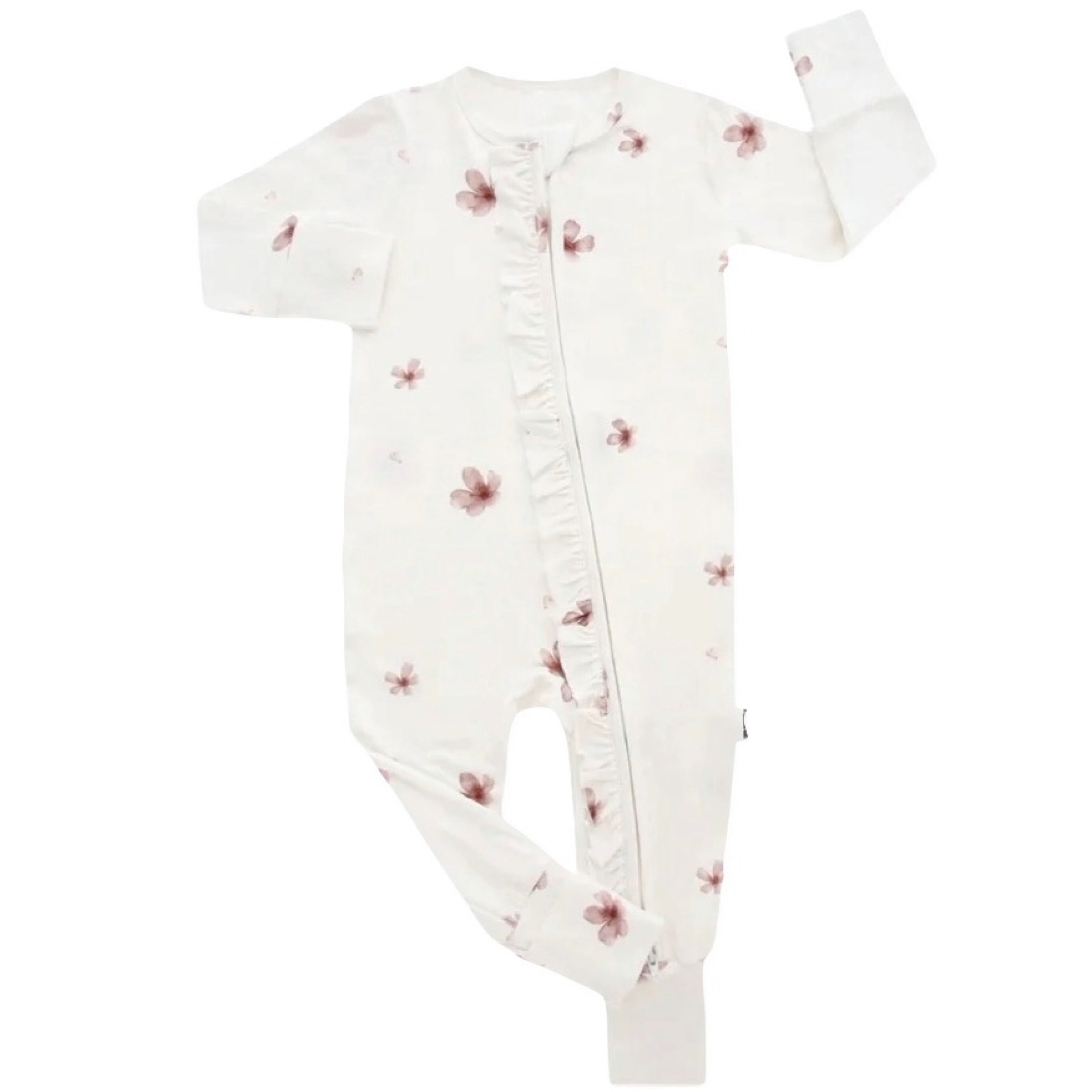 Belan J Petals Ruffled Footless One Piece