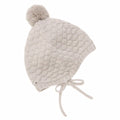 Huttelihut 2601 Sand Melange Bonnet Wool Knit Pompom