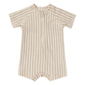 Quincy Mae Vintage Stripe One Piece Zip Rashguard