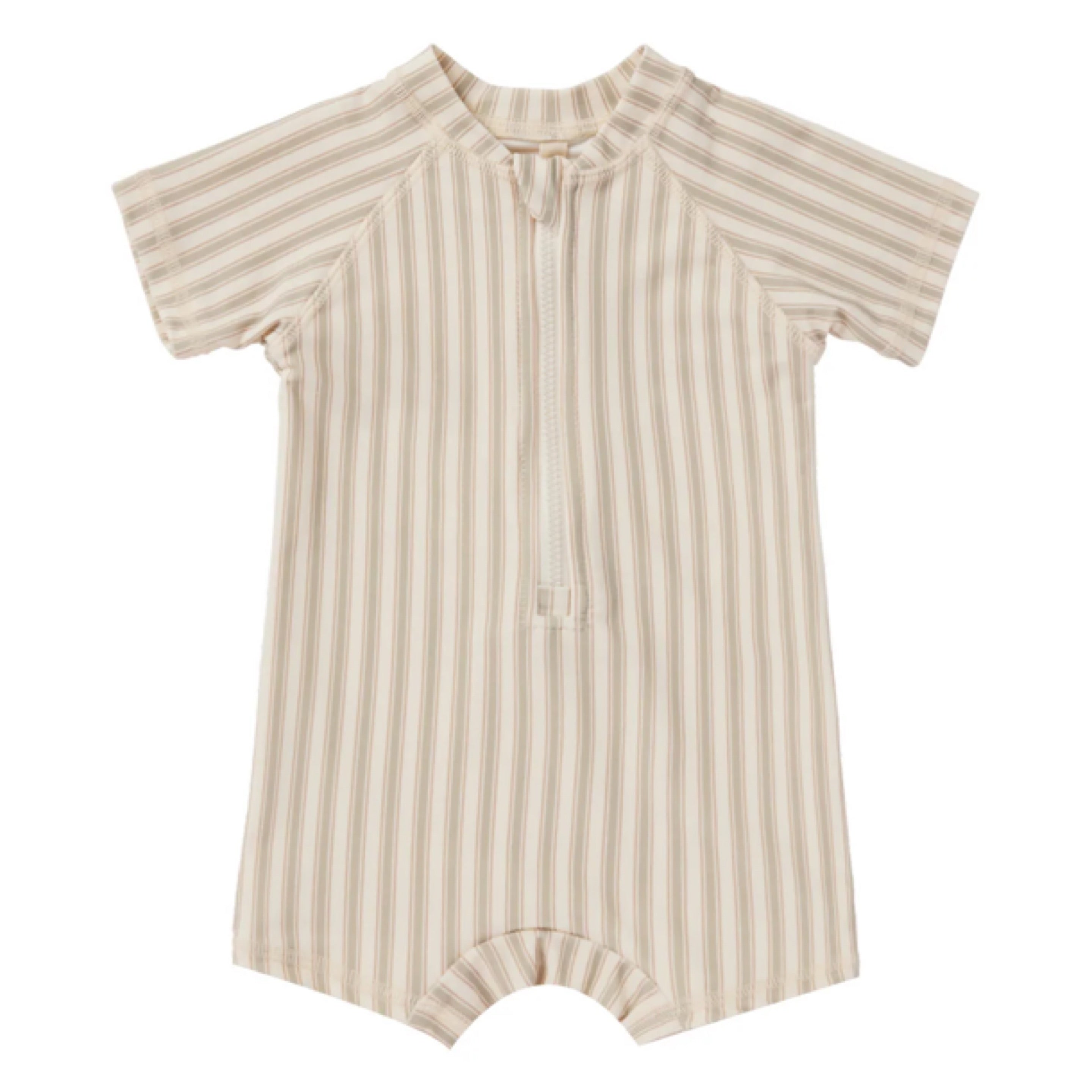 Quincy Mae Vintage Stripe One Piece Zip Rashguard