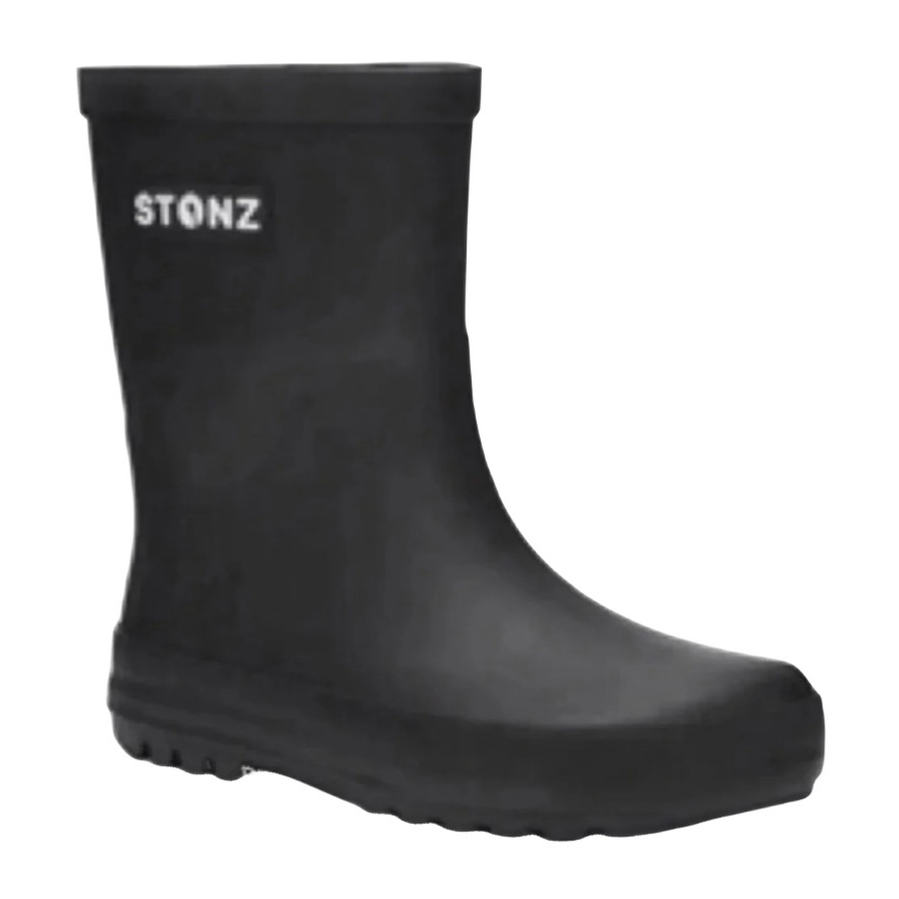 Stonz Black Waterproof Rain Boots