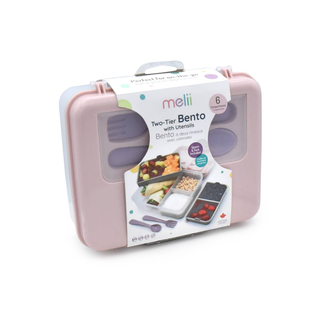 melii 2 Tier Pink Bento Box