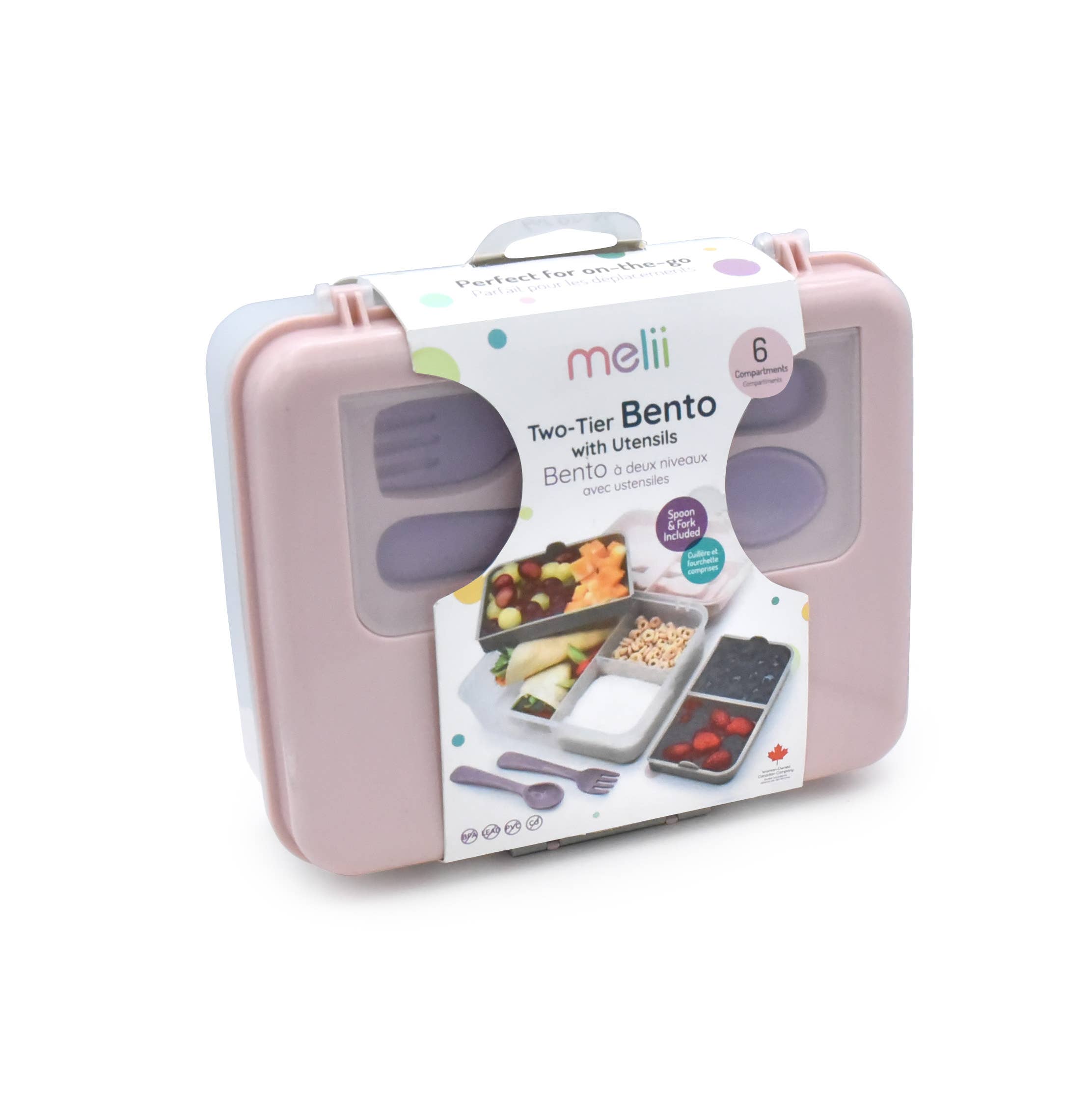 melii 2 Tier Pink Bento Box