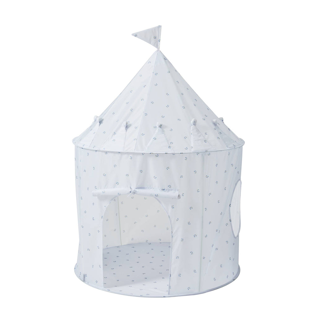 3 Sprouts Kids Play Tent Castle with Recycled Fabric - Gingham Blue